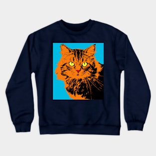 CAT POP ART BLUE Crewneck Sweatshirt